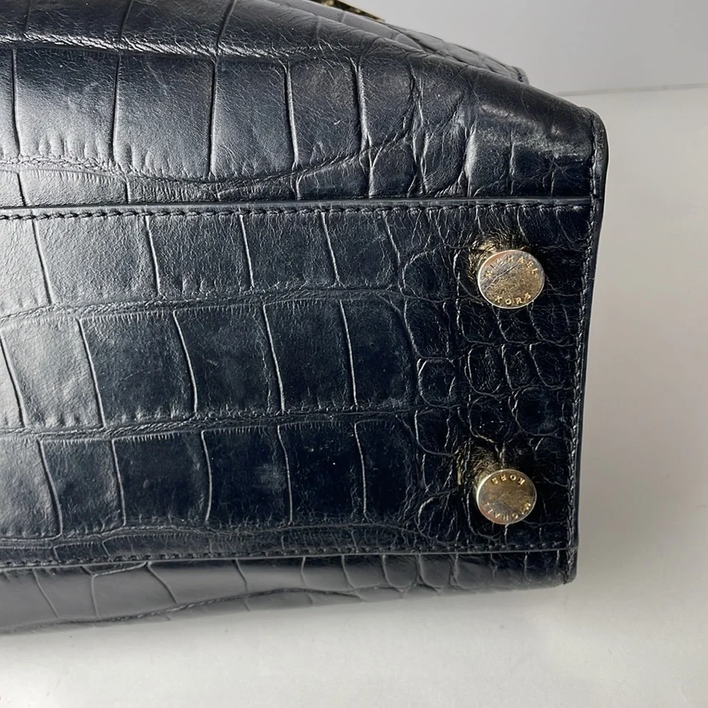 Michael Kors Dillon Large Croc Embossed Satchel